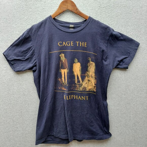 Cage The Elephant Tour 2016 T-Shirt Medium Navy Blue 100% Cotton - Picture 1 of 3
